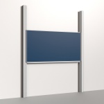 Pylonentafel, 1 Fläche, Stahlemaille blau, 100x200 cm HxB 